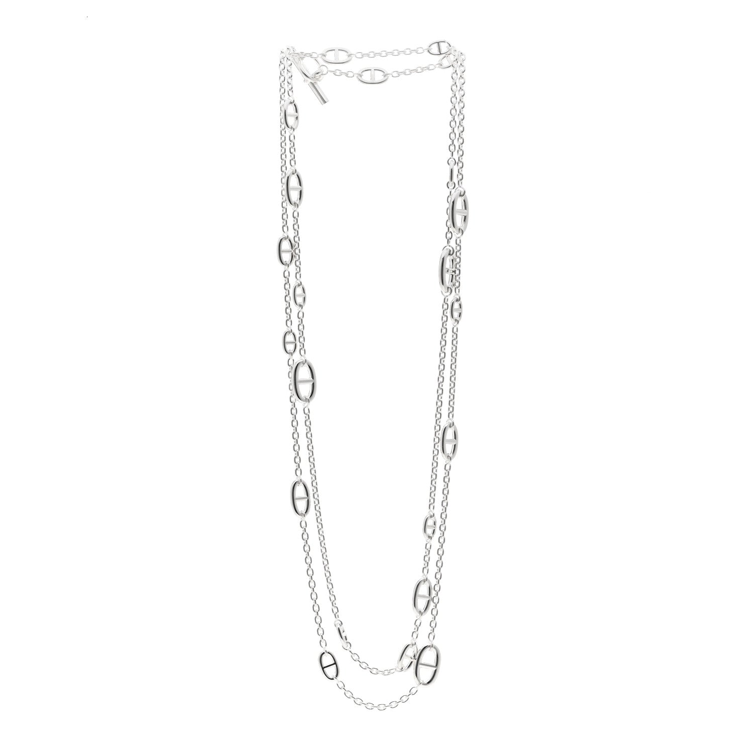 Hermes Sterling Silver Farandole Necklace 160 3 of 5