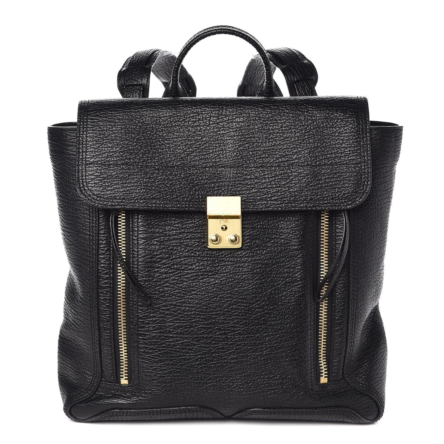 3.1 Textured Calfskin Pashli Backpack Black