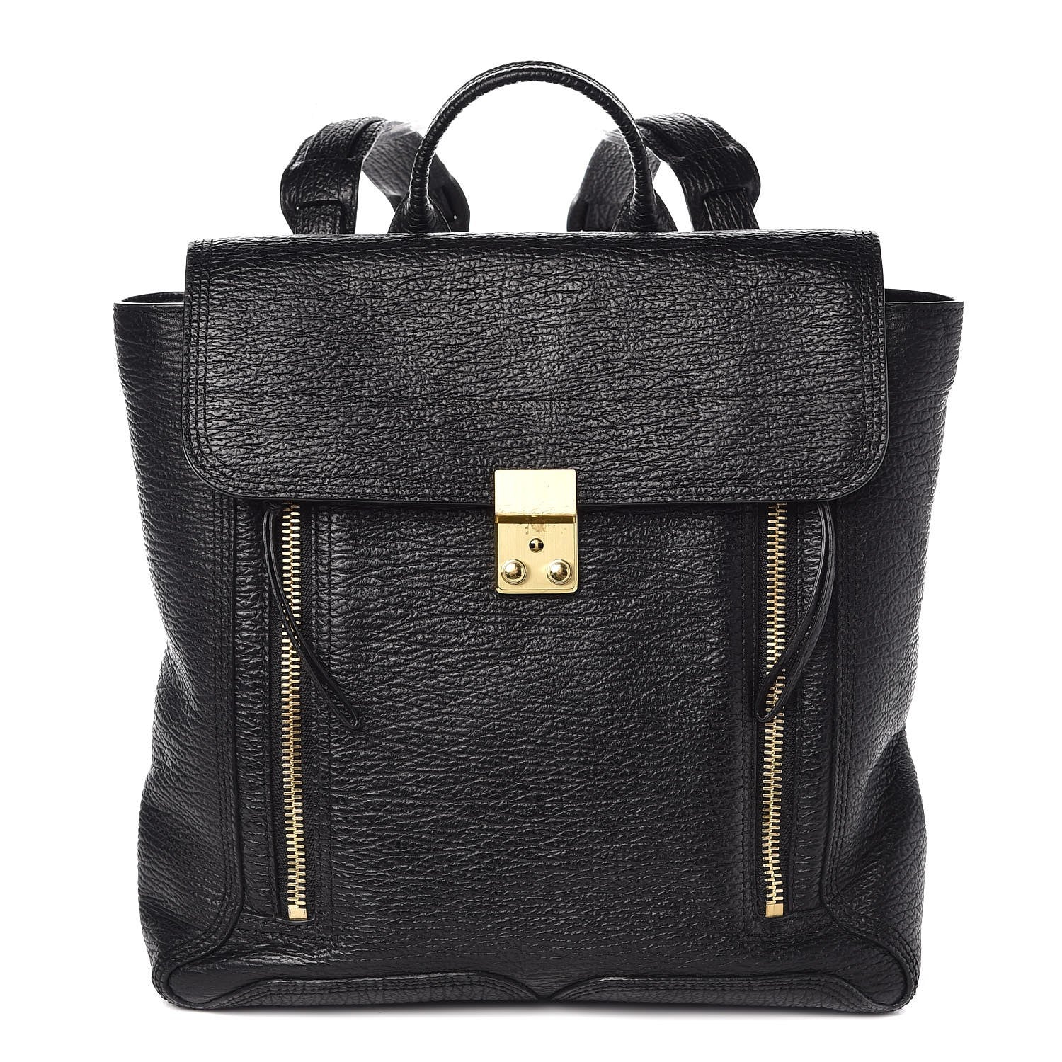 3.1 Phillip Lim 3.1 Textured Calfskin Pashli Backpack Black 1 of 19