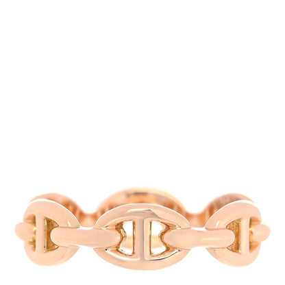 Hermes 18K Rose Gold PM Chaine D'Ancre Enchainee Ring 55 7.25 3 of 6