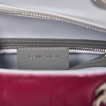 Christian Dior Lambskin Cannage Large Tri-Color Lady Dior Toxic Purple Grey Light Blue 8 of 8