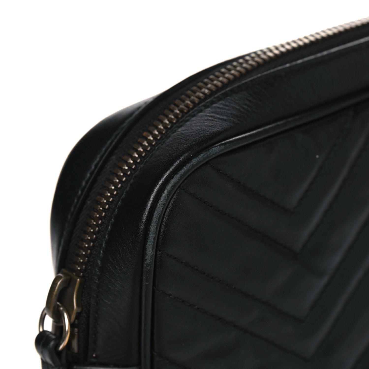 Gucci Calfskin Matelasse Mens GG Marmont Belt Bag 100 40 Black 13 of 18