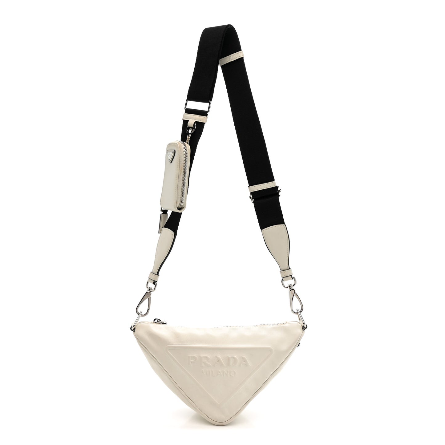 Grace Lux Triangle Shoulder Bag White White
