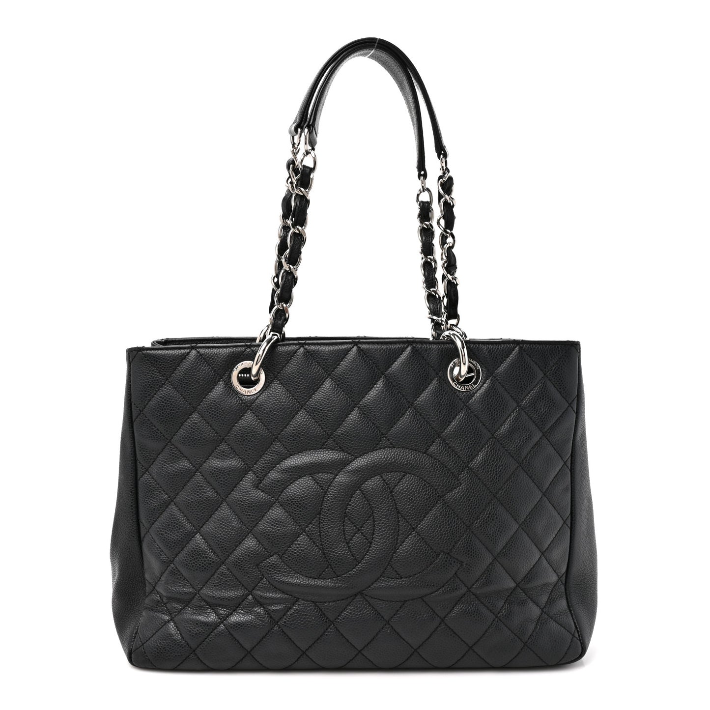 Caviar Quilted Grand Shopping Tote GST Black