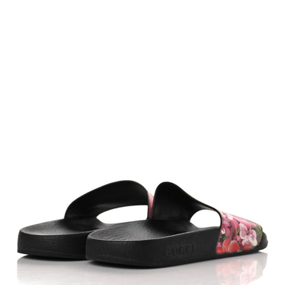 Gucci GG Supreme Monogram Blooms Slide Sandals 37 Multicolor 4 of 6