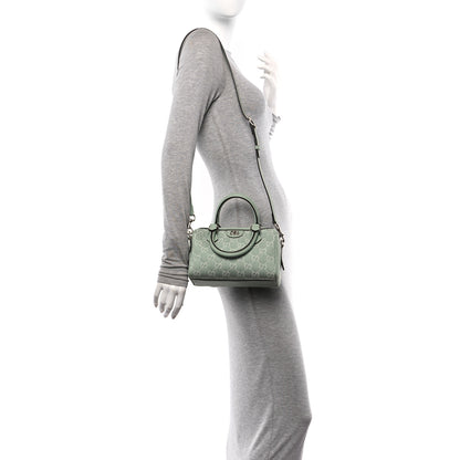 Gucci Denim GG Monogram Calfskin Mini Ophidia Top Handle Bag Pale Green 2 of 10