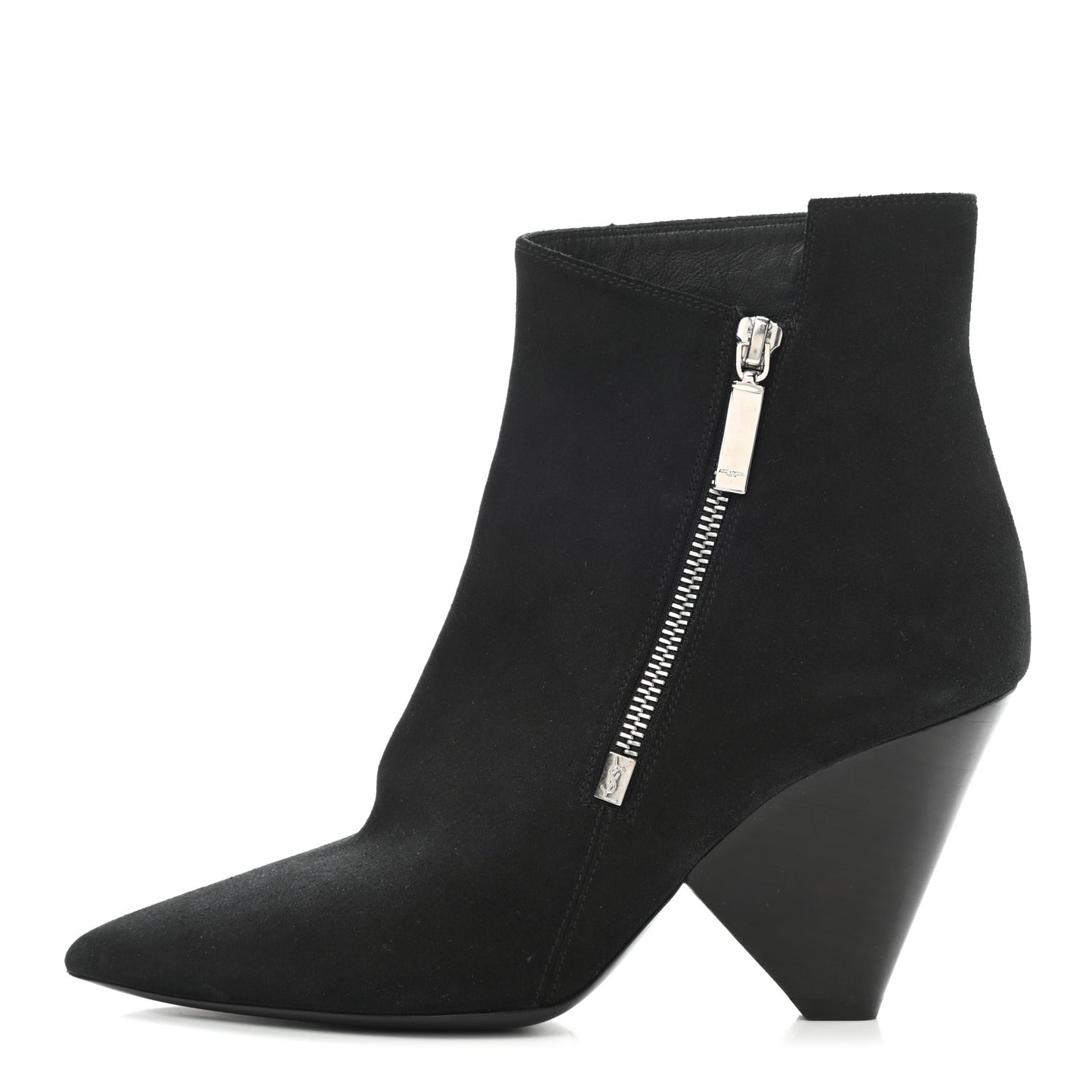 Suede Soho Niki 85 Zip Booties 37.5 Black