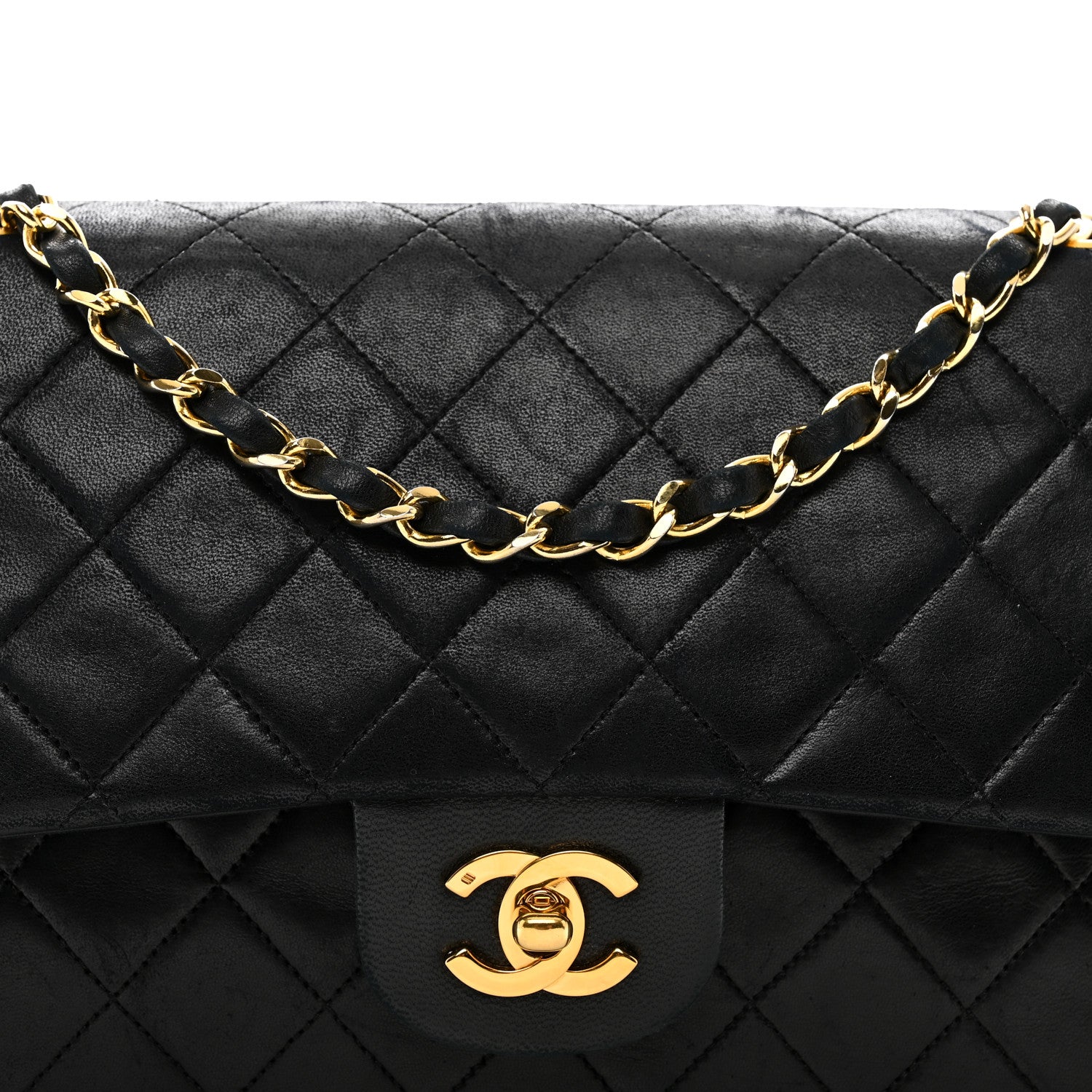 Chanel Lambskin Quilted Medium Double Flap Black 5 of 15