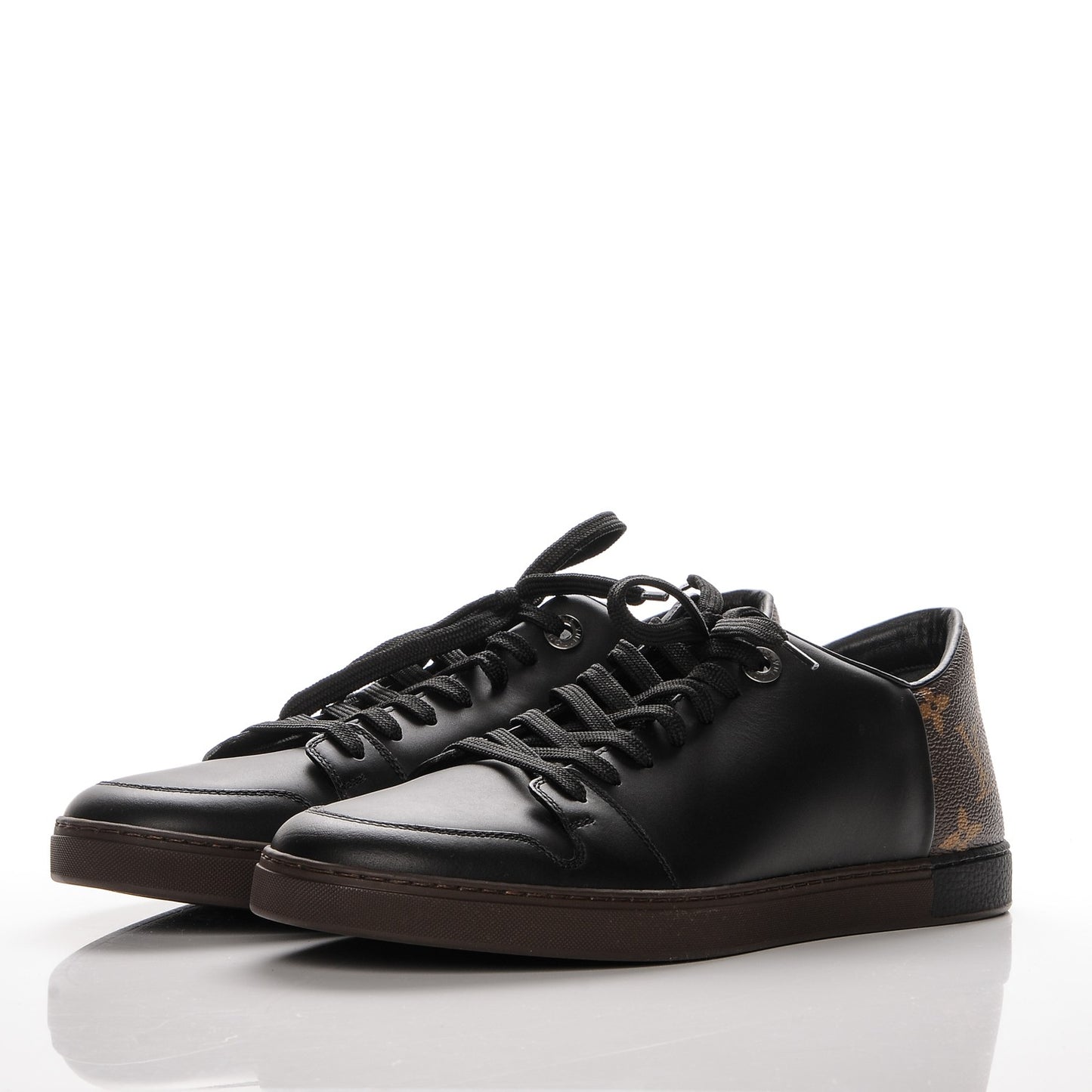 Calfskin Monogram Line Up Sneaker 5 Black