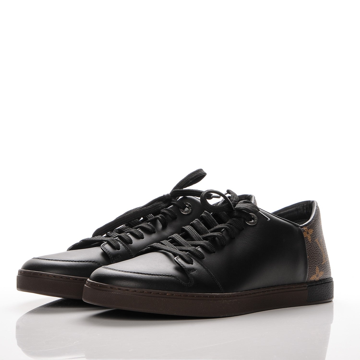 Louis Vuitton Calfskin Monogram Line Up Sneaker 5 Black 3 of 6