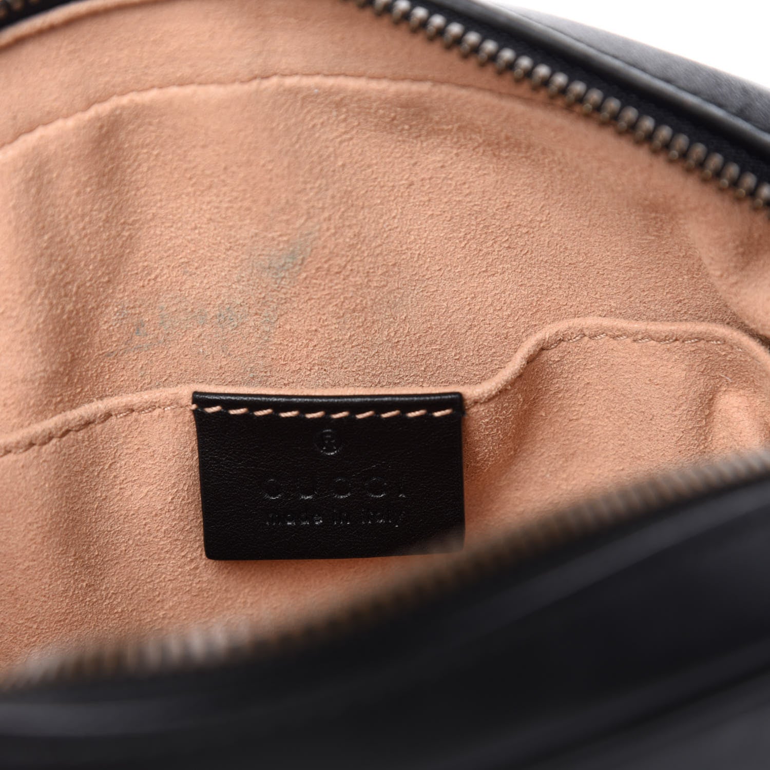 Gucci Calfskin Matelasse GG Marmont Belt Bag 85 34 Black 9 of 12