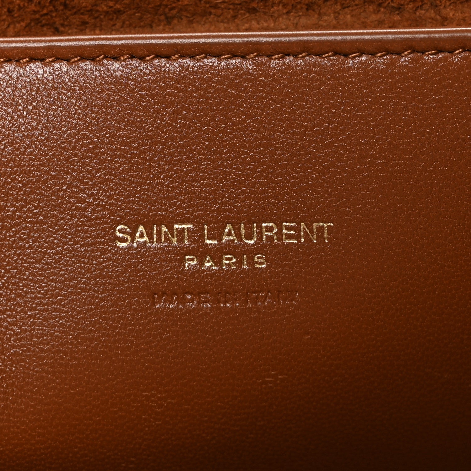 Saint Laurent Calfskin Crocodile Embossed Suede Medium Reversible Monogram Kate Satchel Military Taupe 6 of 11