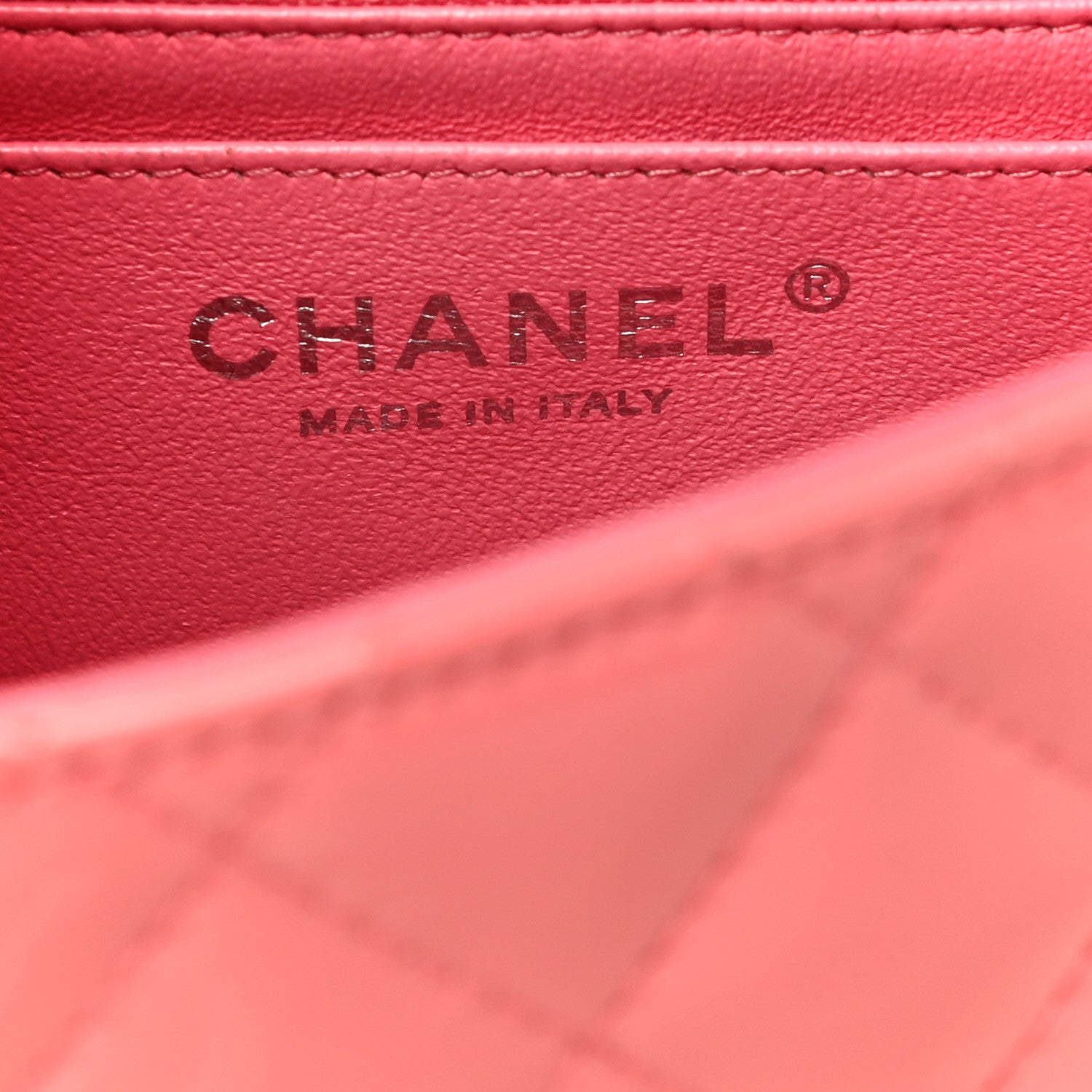 Chanel Patent Quilted Mini Square Flap Pink 6 of 18