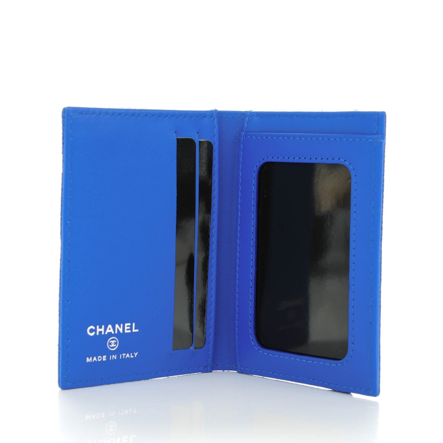 Chanel Caviar Quilted Card Holder Blue 5 of 7