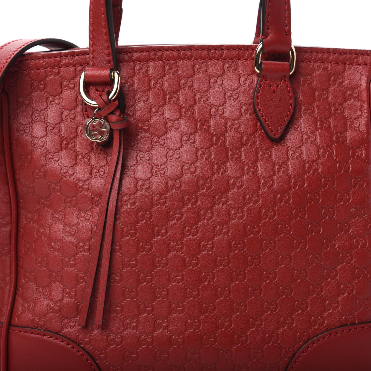 Microguccissima Small Bree Tote Red
