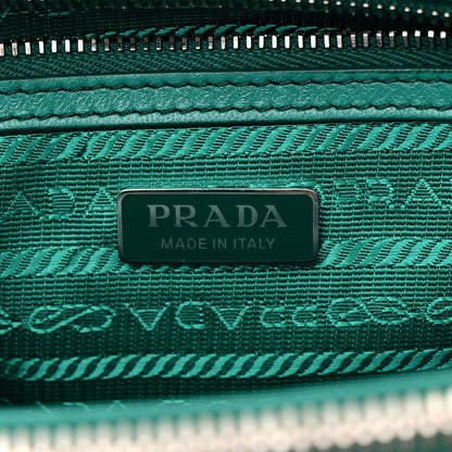 Prada Satin Crystal Mini Galleria Double Zip Tote Mango 6 of 12