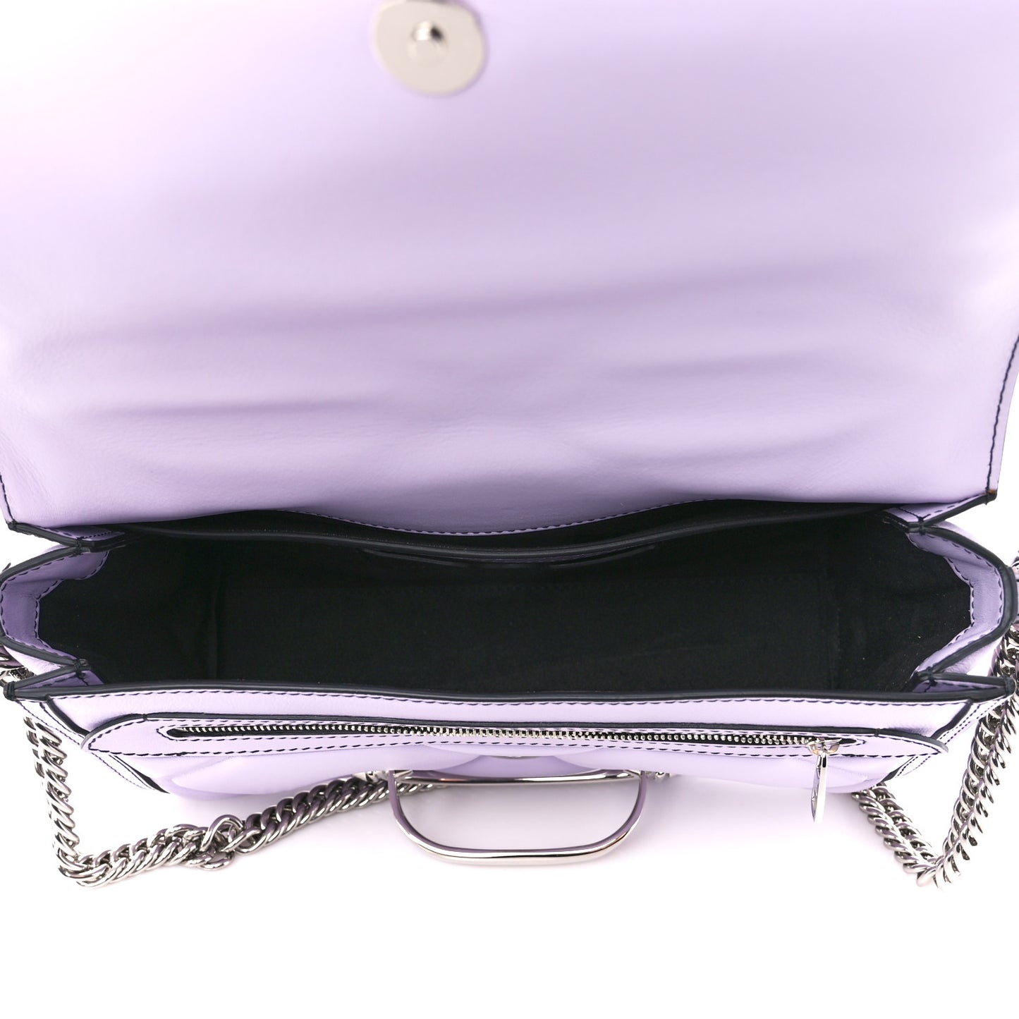 Calfskin The Story Quilted Shoulder Bag Lavender