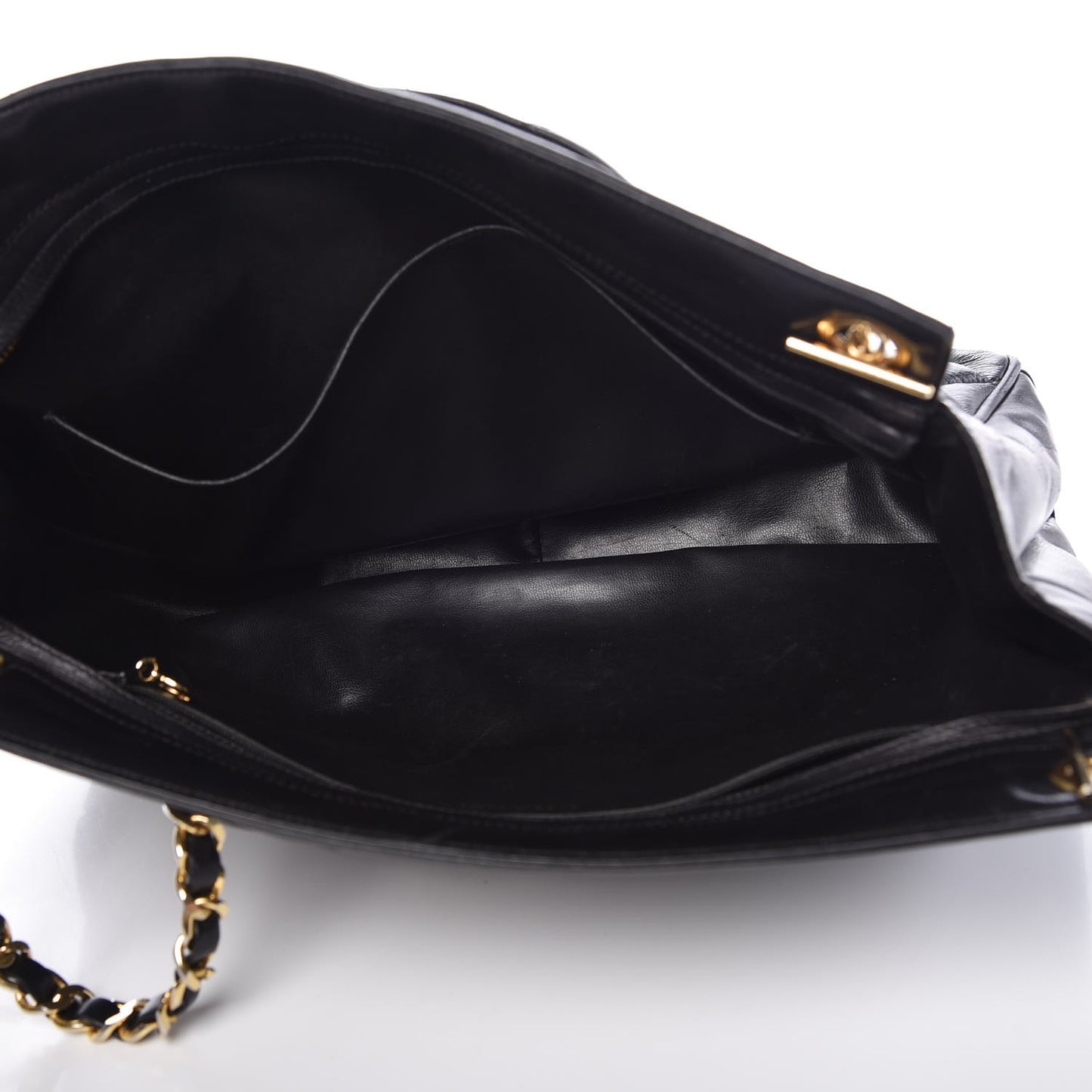 Lambskin Quilted Shoulder Bag Black