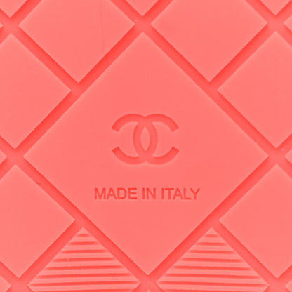 Chanel Terry CC Flat Mules Sandals 39 Dark Red Orange 6 of 8