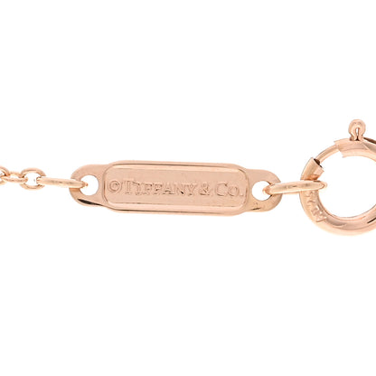 Tiffany 18K Rose Gold Diamond Small T Smile Pendant Necklace 4 of 5