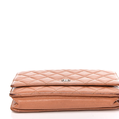 Chanel Caviar Quilted Wallet On Chain WOC Tan 12 of 23