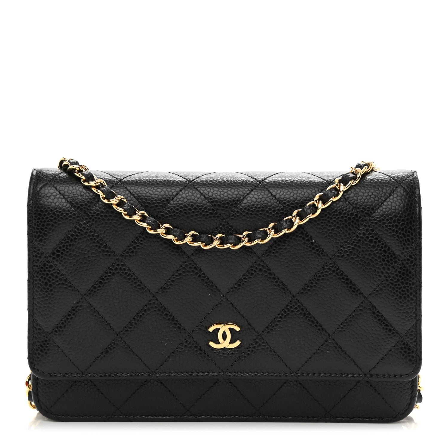 Chanel Caviar Quilted Wallet On Chain WOC Black 1 of 10