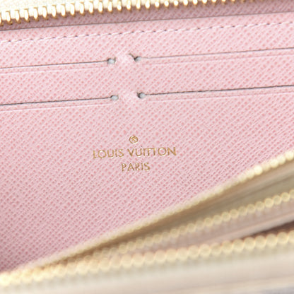 Louis Vuitton Damier Azur Clemence Wallet Rose Ballerine 6 of 8