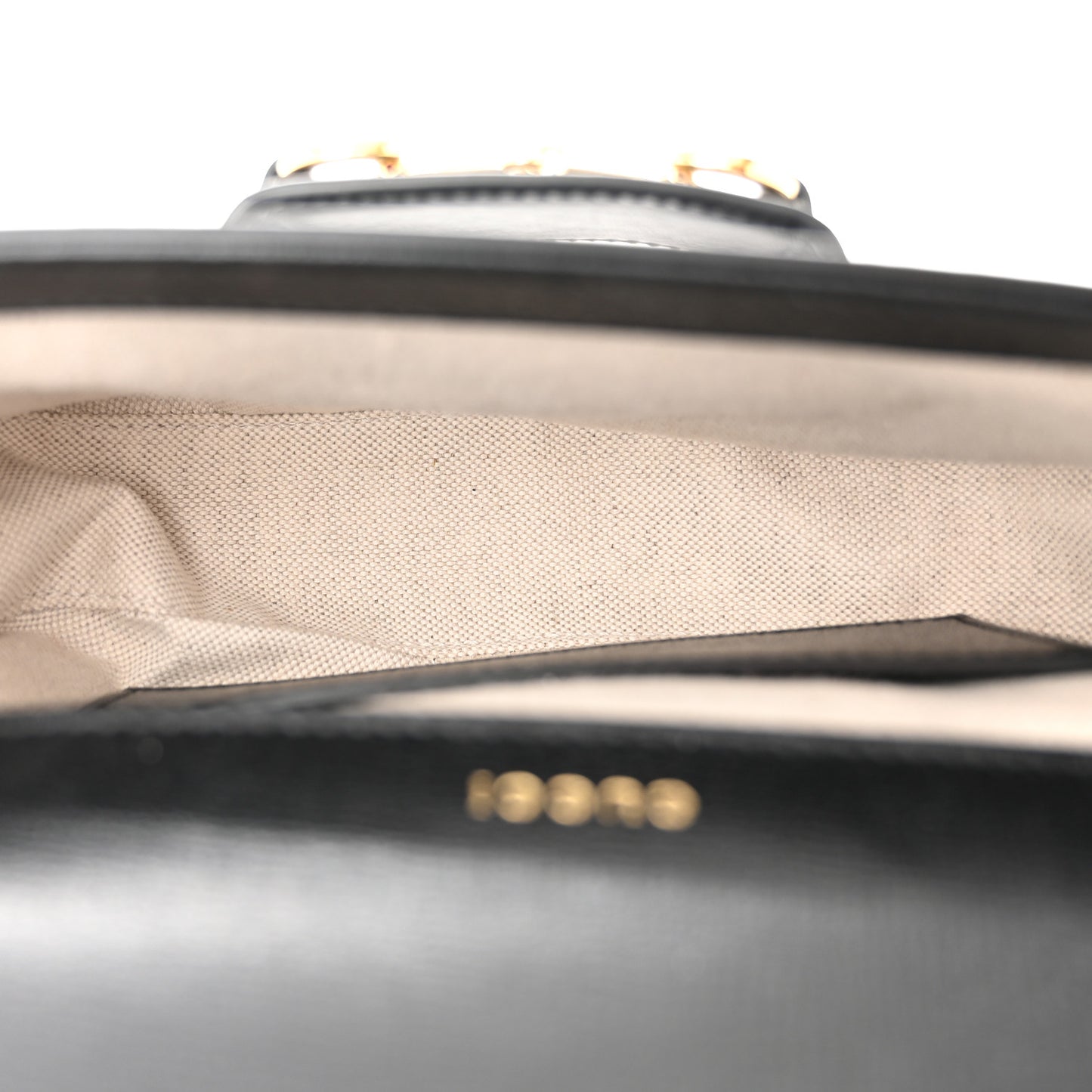 Azalea Calfskin Web Mini Horsebit 1955 Shoulder Bag Black