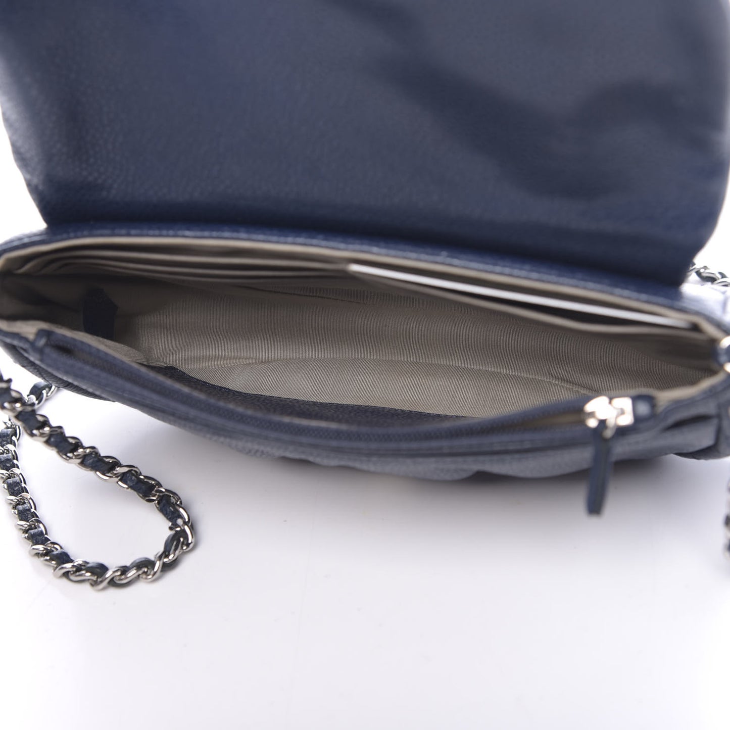 Caviar Half Moon Wallet On Chain WOC Navy