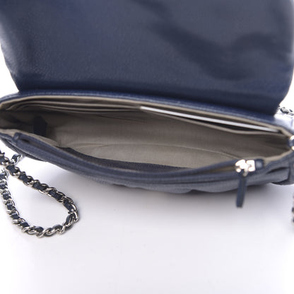 Chanel Caviar Half Moon Wallet On Chain WOC Navy 5 of 11
