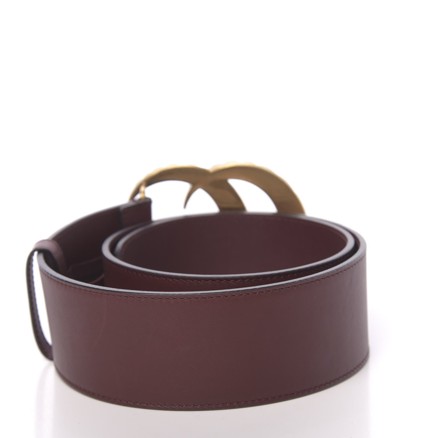 Gucci Calfskin Crystal Double G 55mm Belt 80 32 Burgundy 2 of 5