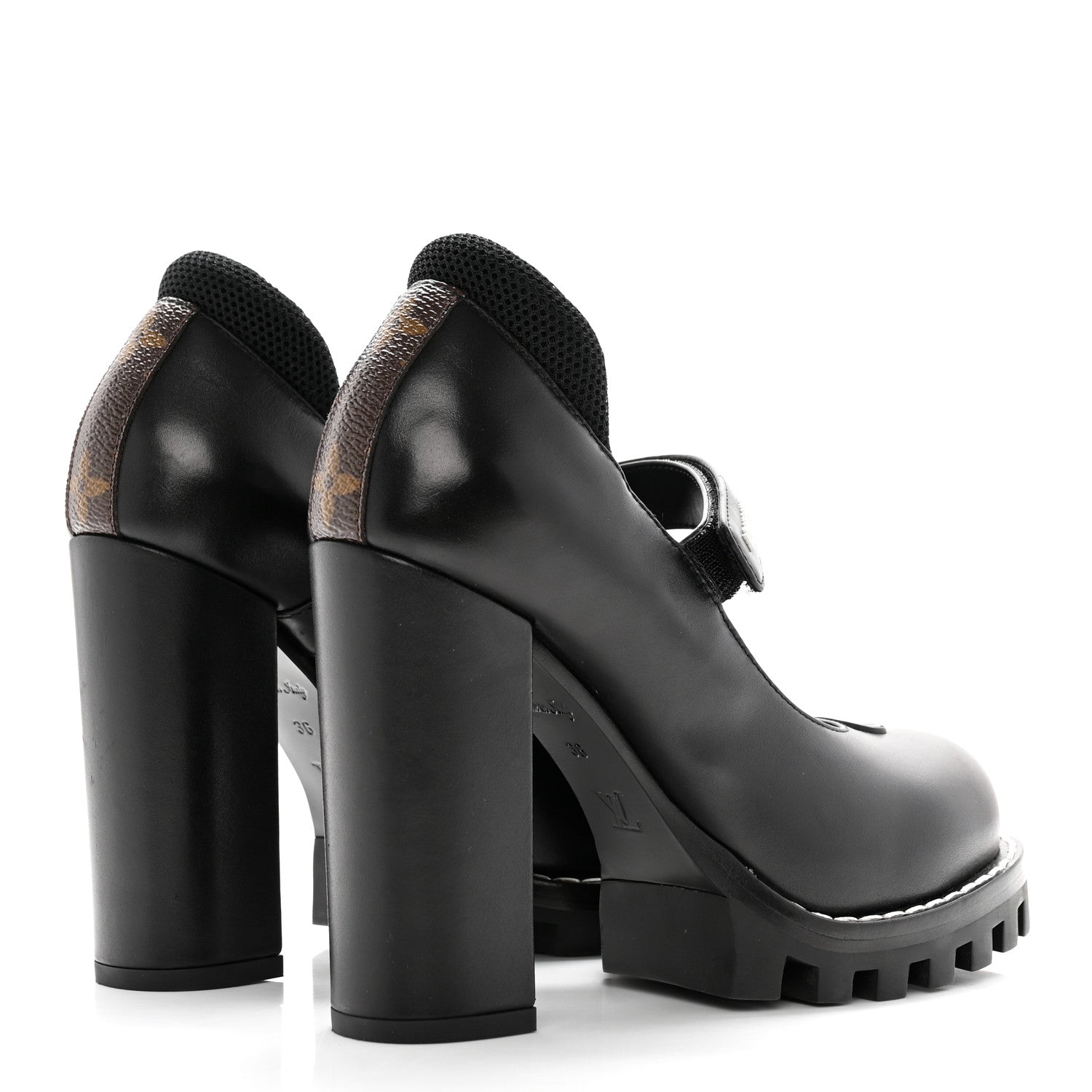 Louis Vuitton Calfskin Star Trail Ankle Pumps 36 Black 4 of 13