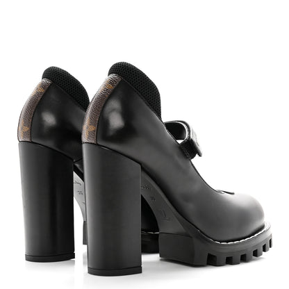 Louis Vuitton Calfskin Star Trail Ankle Pumps 36 Black 4 of 13