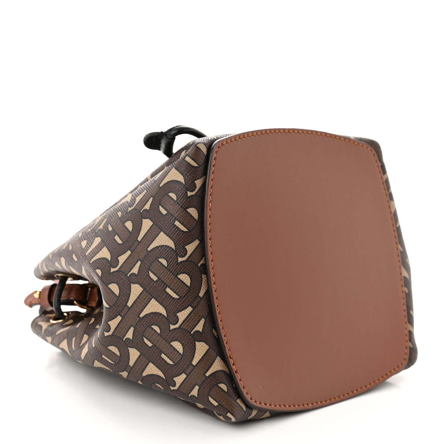 Burberry E-canvas Monogram TB Bucket Bag Bridle Brown 4 of 9
