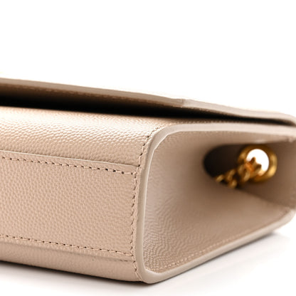 Saint Laurent Grain De Poudre Small Monogram Kate Satchel Dark Beige 10 of 10