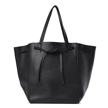 Celine Soft Grained Calfskin Medium Belt Cabas Phantom Black 1 of 10