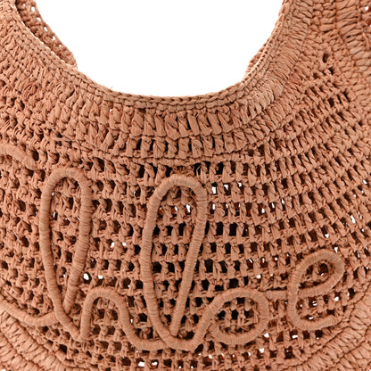 Chloe Raffia Calfskin Summer Banana Hobo Summery Beige 7 of 9