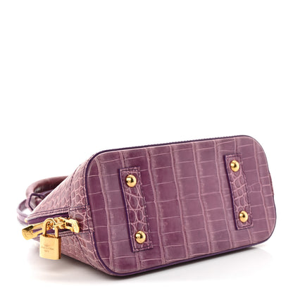 Louis Vuitton Shiny Crocodile Alma BB Purple 4 of 9