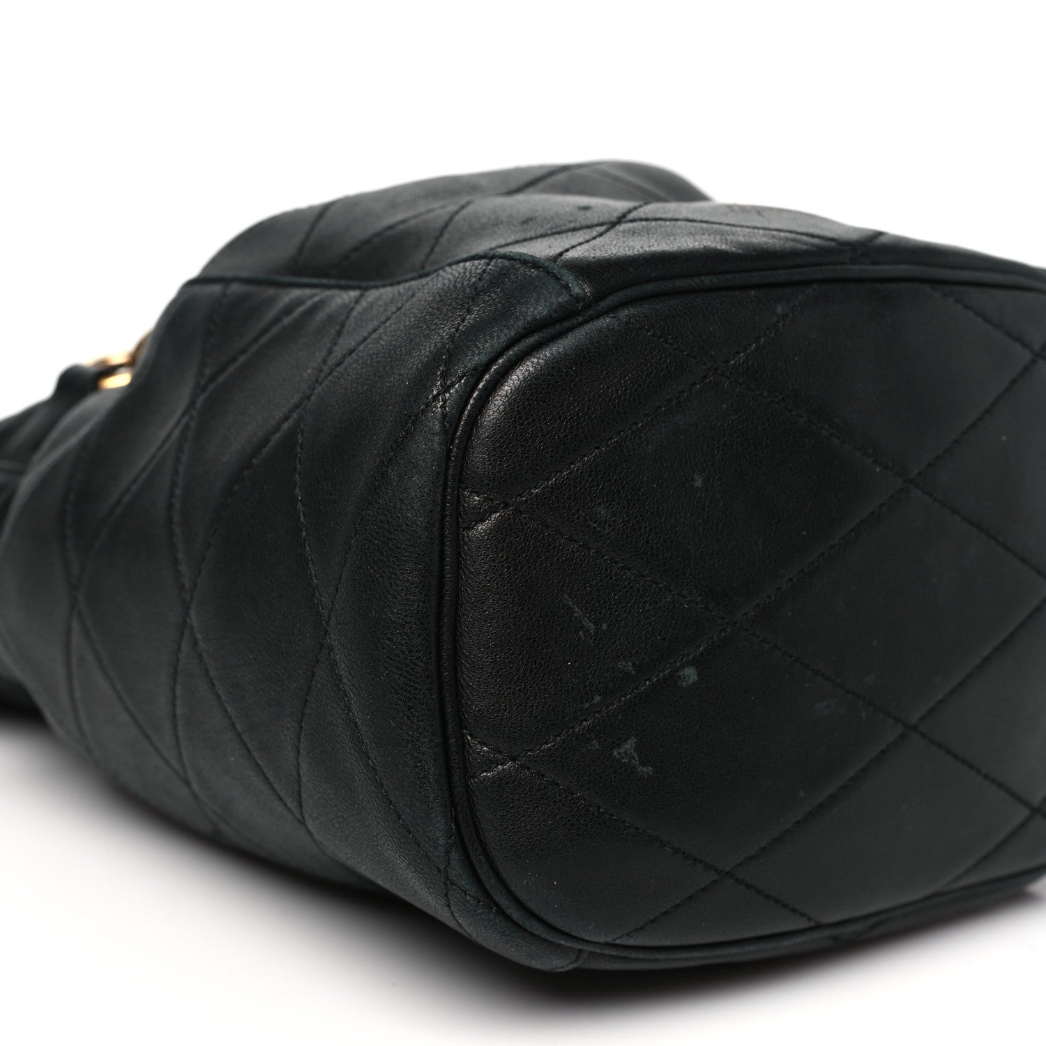 Saint Laurent Lambskin Quilted Le Maillon Bucket Bag Black 9 of 13