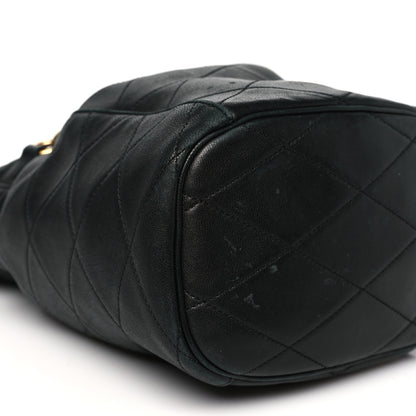 Saint Laurent Lambskin Quilted Le Maillon Bucket Bag Black 9 of 13
