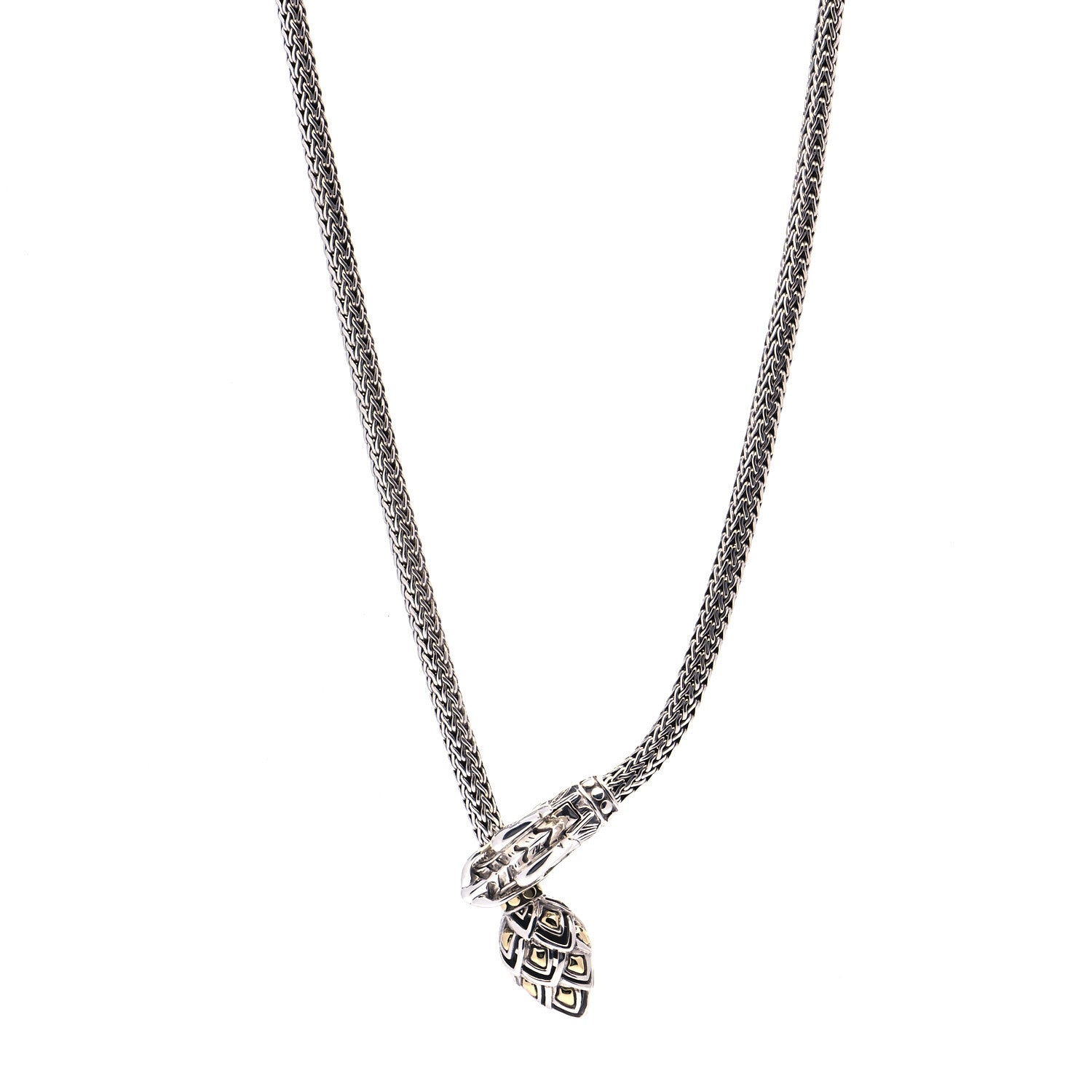 John Hardy Sterling Silver 18K Yellow Gold Legends Naga Dragon Lariat Necklace 1 of 5