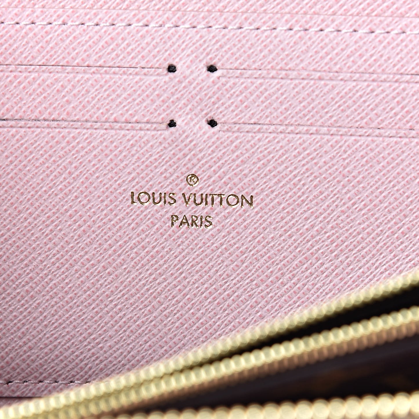 Monogram Clemence Wallet Rose Ballerine