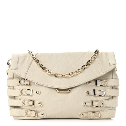 Jimmy Choo Lambskin Brix Convertible Clutch White 1 of 10