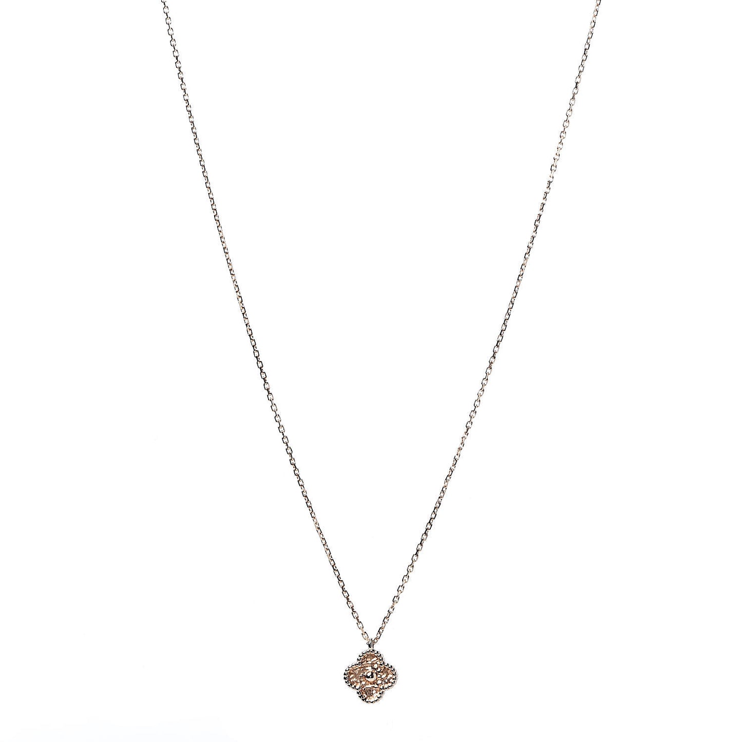 18K Rose Gold Sweet Alhambra Pendant Necklace
