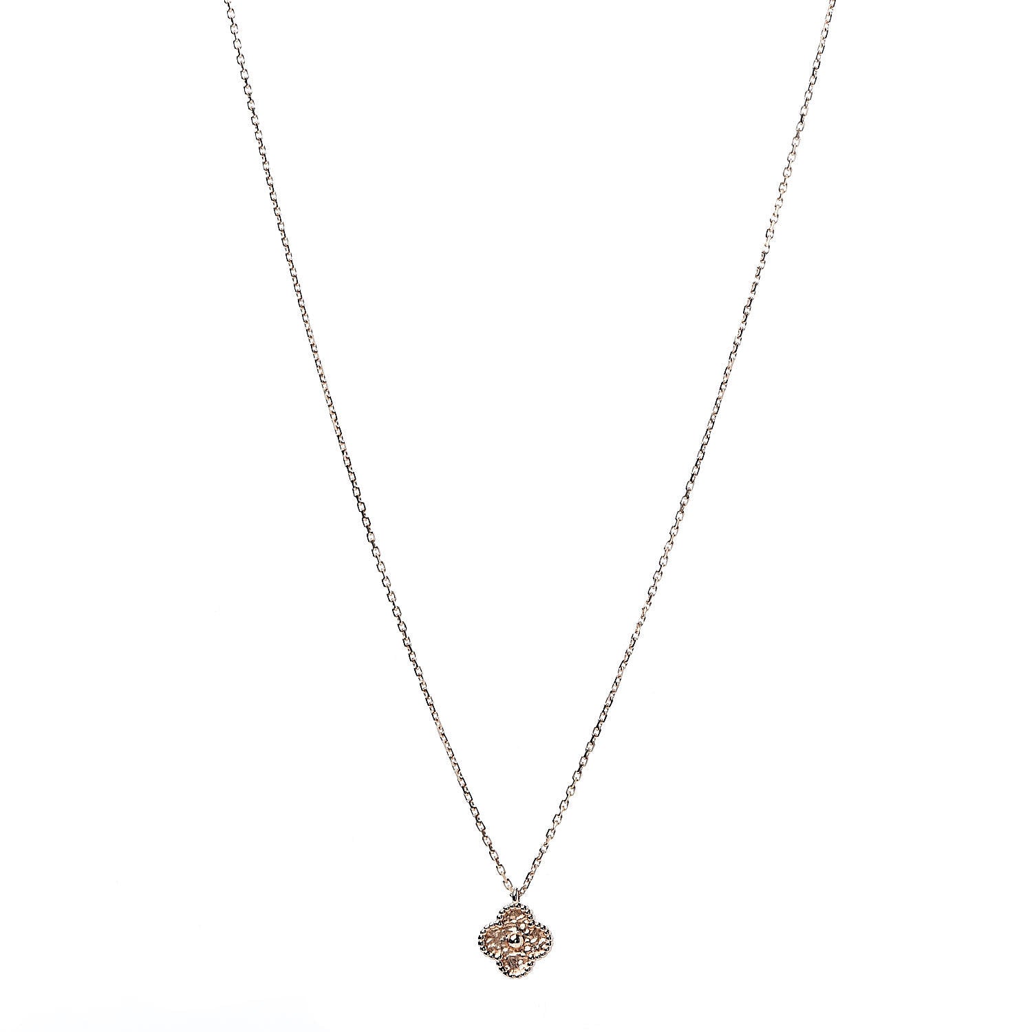 Van Cleef & Arpels 18K Rose Gold Sweet Alhambra Pendant Necklace 1 of 8