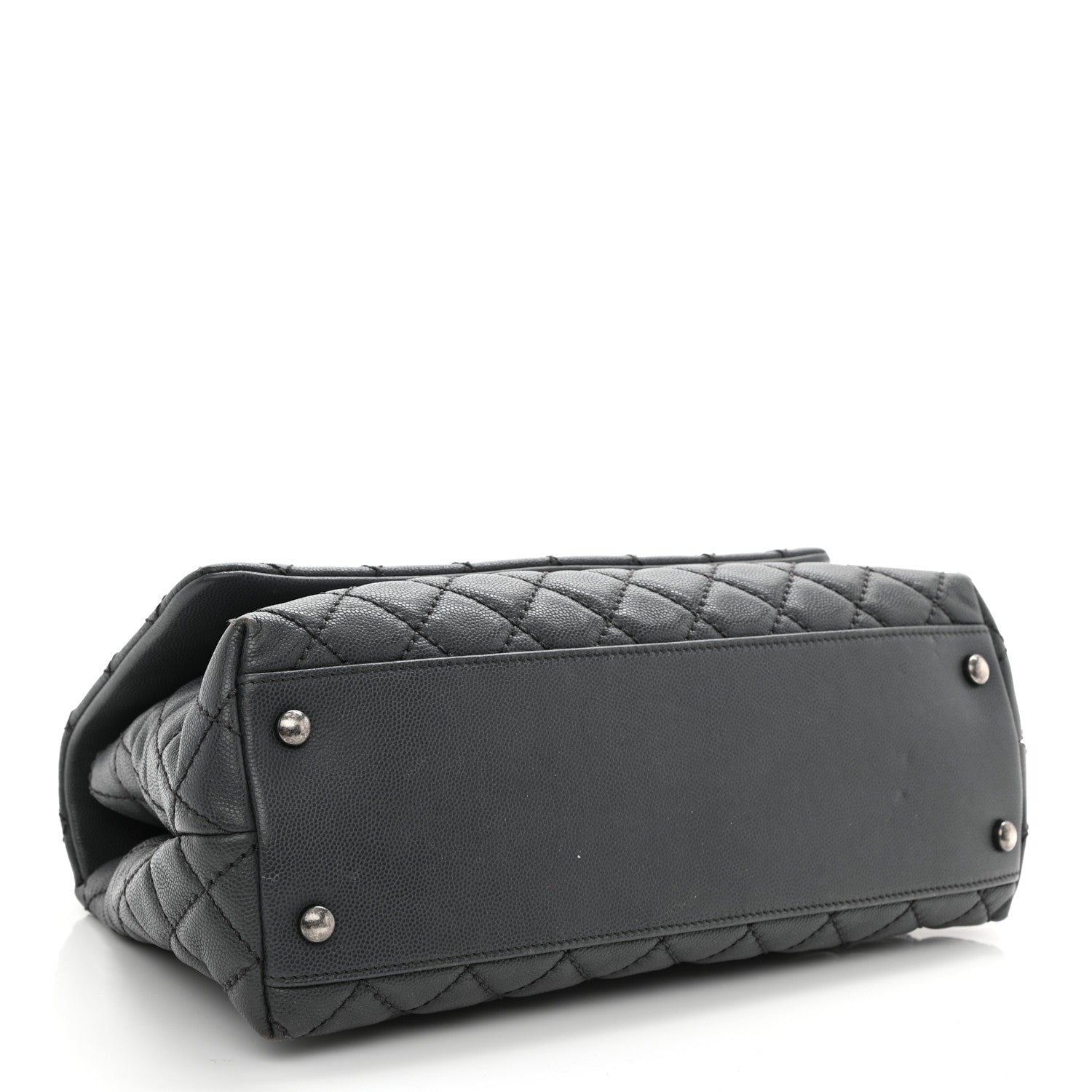 Chanel Caviar Quilted Small Coco Handle Flap Grey 4 of 15