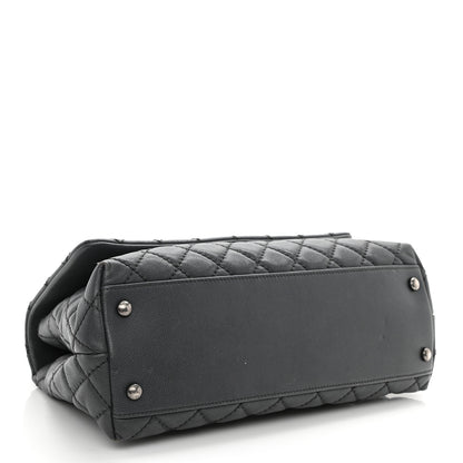 Chanel Caviar Quilted Small Coco Handle Flap Grey 4 of 15