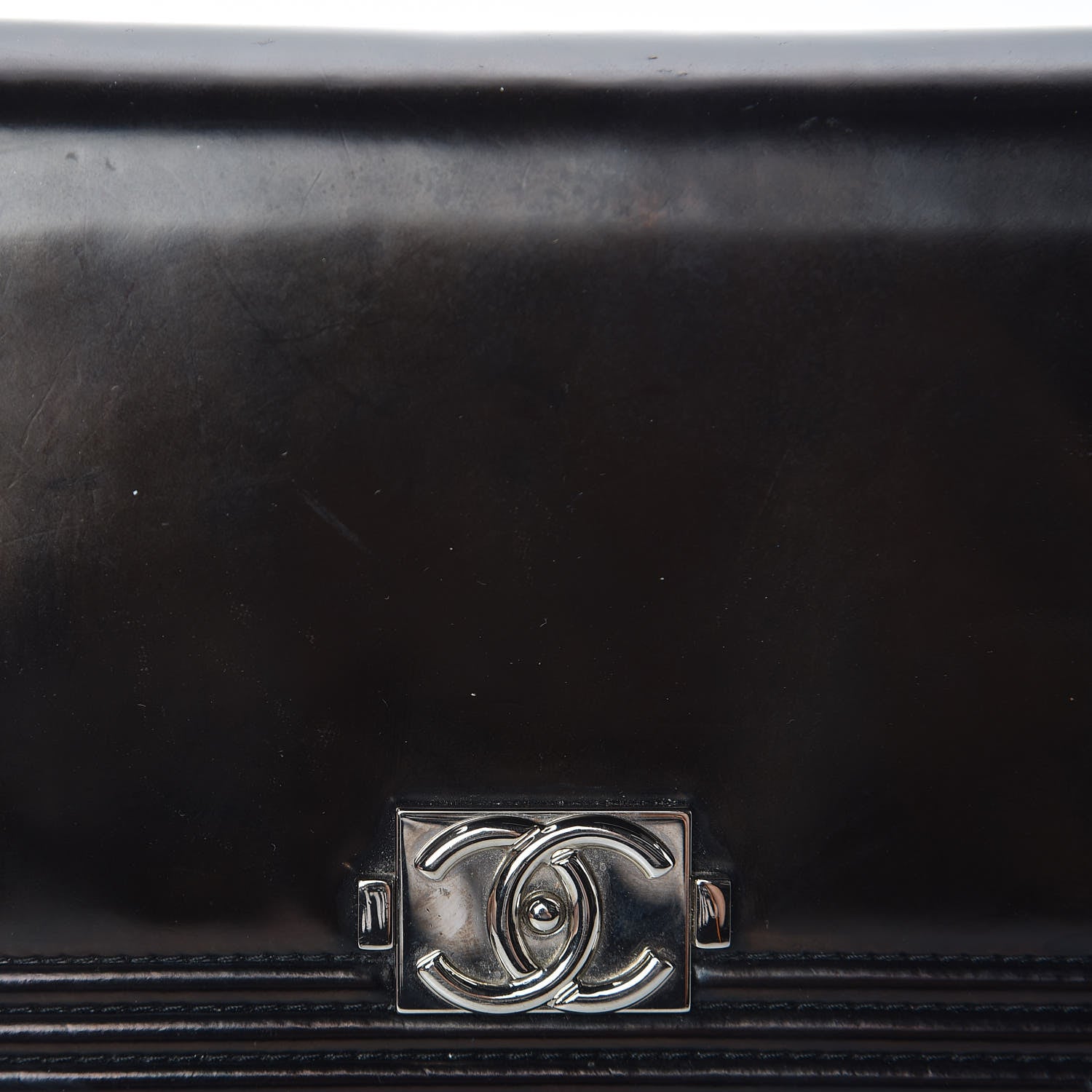 Chanel Glazed Calfskin Boy Wallet On Chain WOC Black 17 of 18