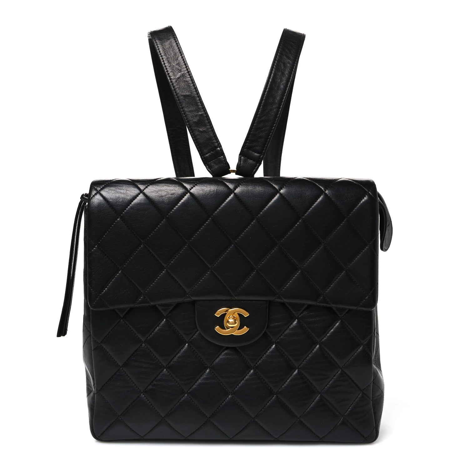 Chanel Lambskin Quilted Backpack Black 1 of 10