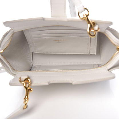 Saint Laurent Calfskin Monogram Toy Cabas White 5 of 11